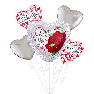 Ruffle I Love You Foil Balloon Bouquet